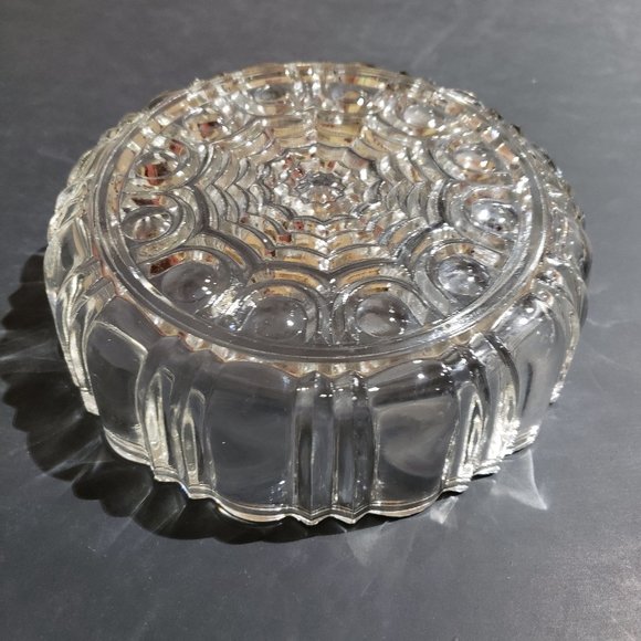 Vtg pressed glass spiderweb bowl - Picture 11 of 11